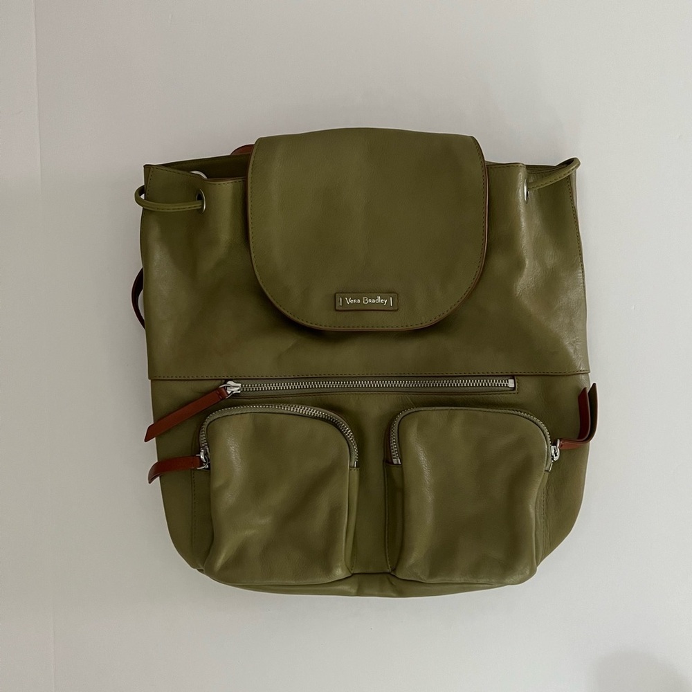 Vera Bradley Leather Backpack in Cactus